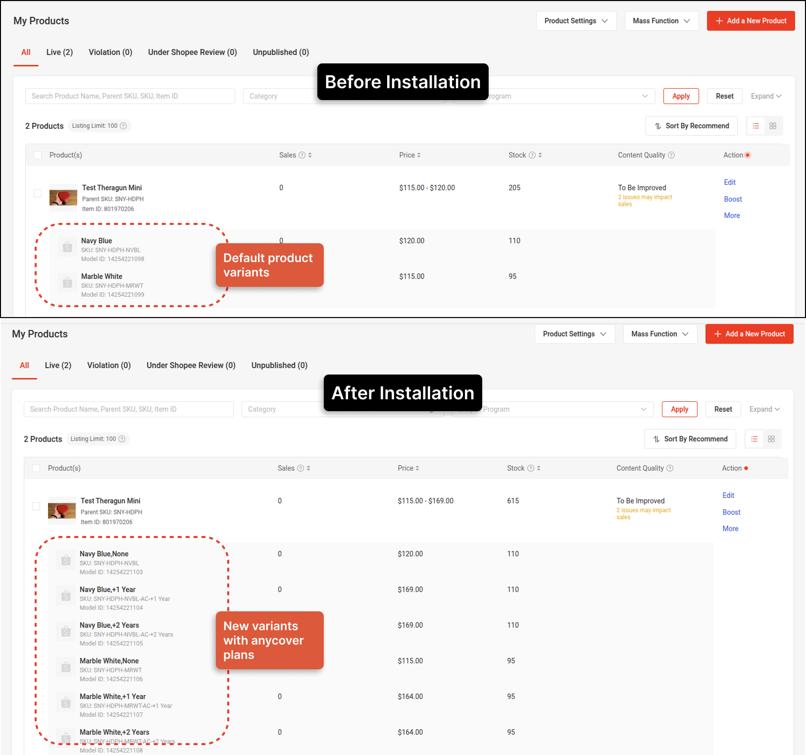 Shopee seller center